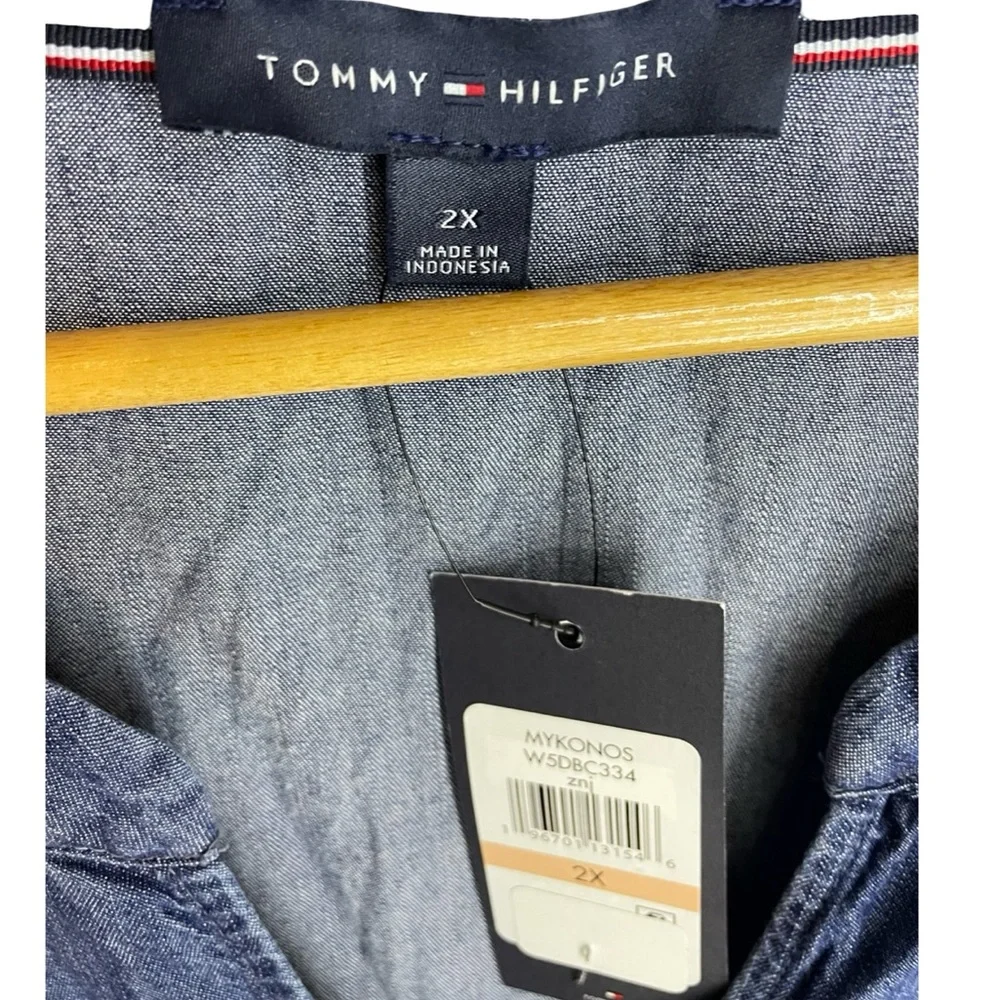 Tommy Hilfiger Indigo Denim short sleeve dress 2X - Picture 2 of 3